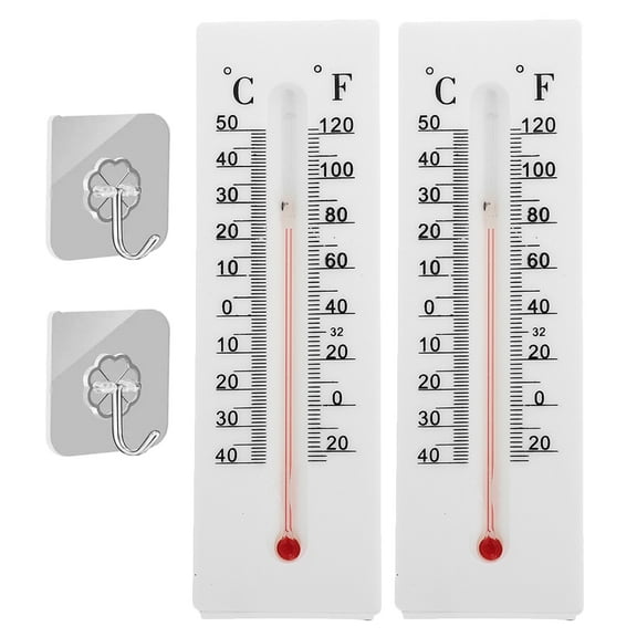 2pcs Outdoor Hidden Key Holder Funny Thermometer Key Hider Novelty Key Lock Box Secure Key Storage Case for Outside Garden Patio