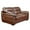 Chestnut, variant on Sunset Trading Jayson 73" Modern Top-Grain Leather Loveseat in Black