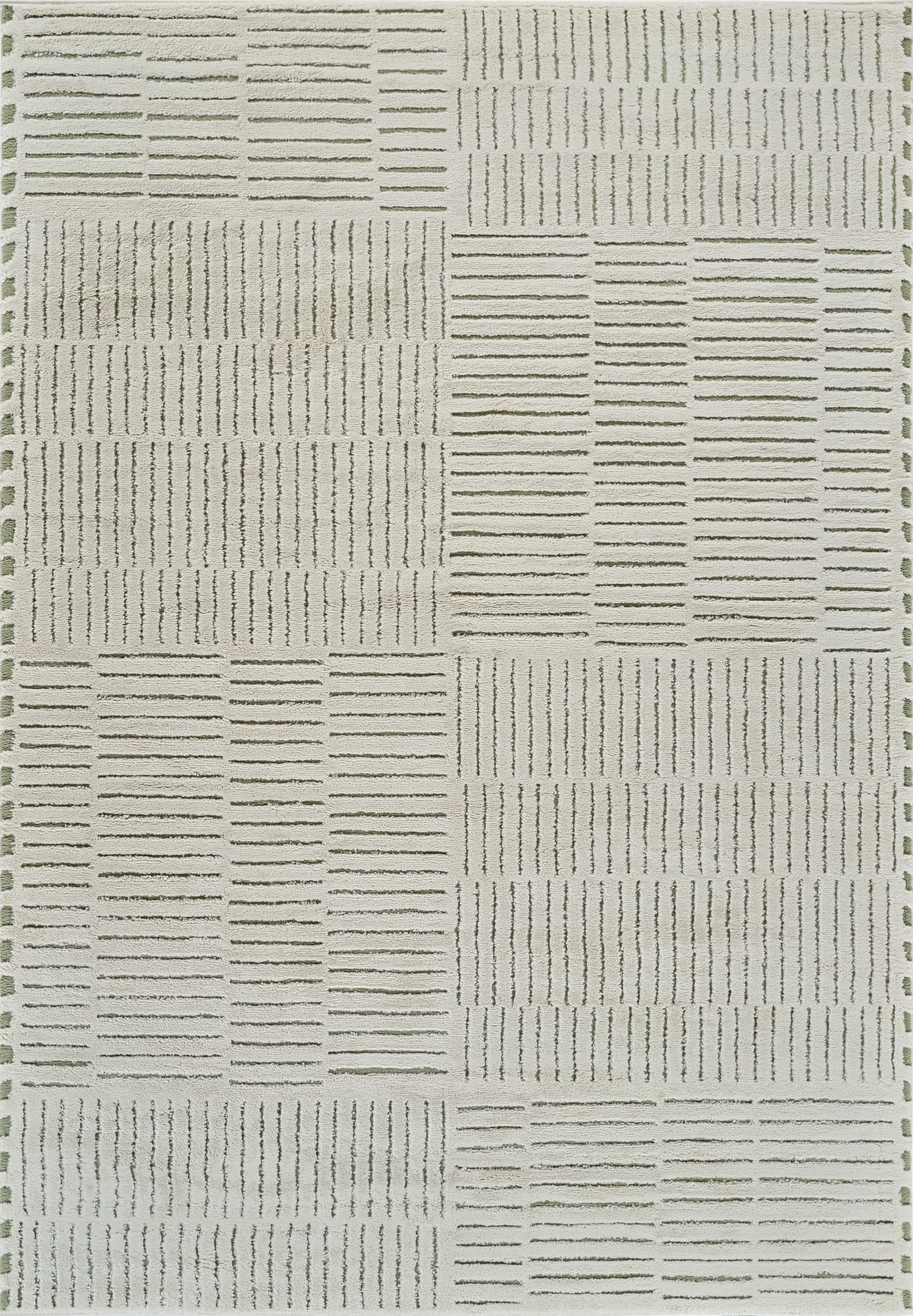 Rug Branch Domus Abstract Indoor Area Rug, Cream Green, Modern - Living Room, Bedroom, Dining Room, and Kitchen