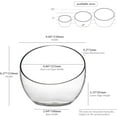 thumbnail image 2 of WGV Clear Slant Cut Bowl Glass Vase/Glass Terrarium, 8-Inch x 2.7-Inch, 2 of 8