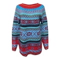 thumbnail image 3 of OJinShaWanO Cardigan Long pour Femmes, Tricot Ample à Col Rond Color Block Tendance Confortable, 3 of 3