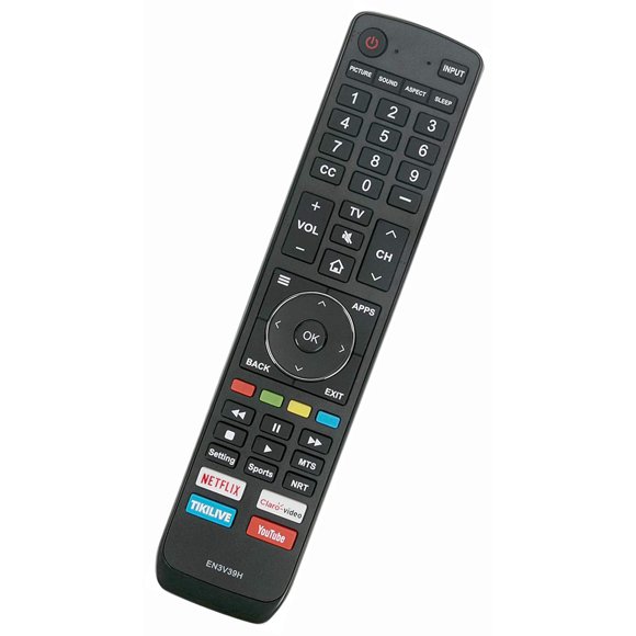 EN3V39H Remote Control Replacement for Hisense LCD LED HDTV Smart TVs