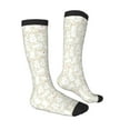 thumbnail image 3 of Fotbe White Rabbit print Women's Men's Novelty Crew Socks Cotton Socks Knee High Socks for Walking,Running,Nurses,Pregnancy, 3 of 9