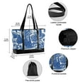 thumbnail image 2 of FORMRS Laptop Tote Bag for Women with 15.6" Computer Compartments Handbag, Blue Garden Pattern, 2 of 7