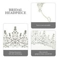 thumbnail image 3 of SEWCHICS Rhinestone Wedding Crown Zinc Alloy 1Pack 6.29X5.89X2.75in, 3 of 8