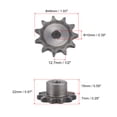 thumbnail image 2 of Unique Bargains 11 Teeth Sprocket Single Strand 1/2' Pitch, 10mm Bore Carbon Steel, 2 of 6