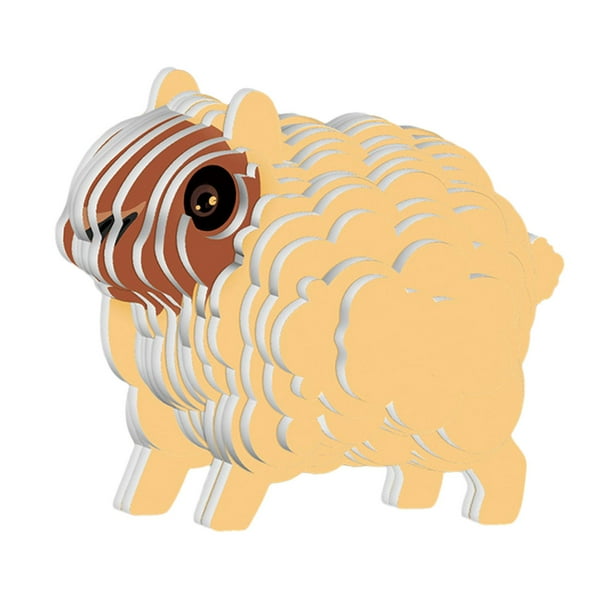 Rompecabezas de papel 3D, rompecabezas de animales, Kits de bricolaje para niños, rompecabezas para resolución de problemas de jardín de infantes, oveja