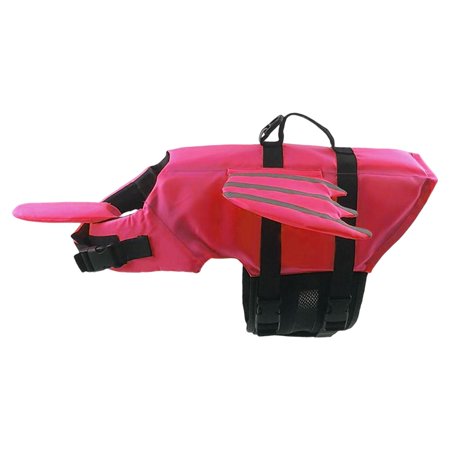 Dog Dog Reflective with Handle Adjustable for Swimming Rose Red M