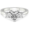 thumbnail image 4 of IGI Certified 2 Carat Heart Shape Lab Grown Diamond Engagement Ring | 14K White Gold | Intricacy Three Stone Lab Diamond Ring | FG-VS2-VS2 Quality Friendly Diamonds, 4 of 6