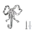thumbnail image 2 of Silver Small Bow Hook by Dusknt Bow Knot Hooks Alloy Hanging Bowknot for Kitchen Bathroom Laundry Multi Purpose Decorative Wall Hooks for Coats Keys Hats Towels, 2 of 9