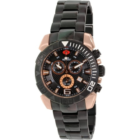 Swiss Precimax Men's Recon Pro SP13124 Black Stainless-Steel Swiss Chronograph Sport Watch