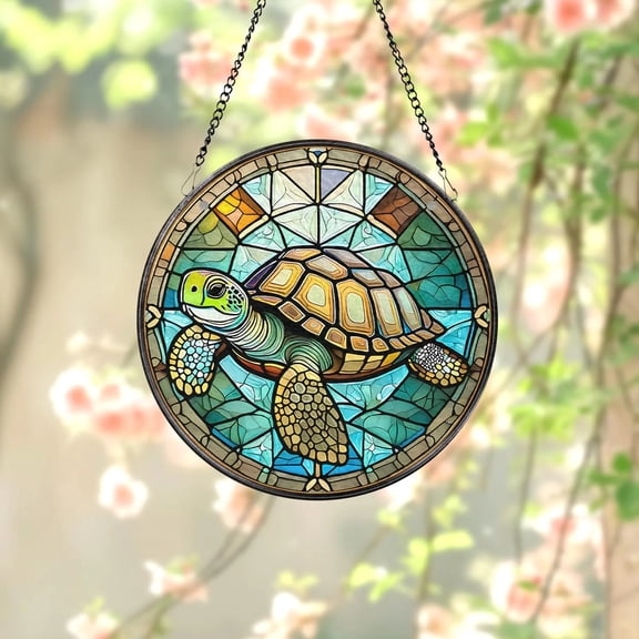 Sea Turtle Stained Glass Suncatcher, Sea Turtle Window Hanging, Turtle Window Hangings, Turtle Lovers Gift, Sea Turtle Gifts for Women