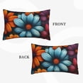 thumbnail image 2 of Gukieu Colorful Blooming Flowers Print Plush Pillow Cover, Hidden Zipper Pillow Protector without Pillow Core, Suitable for Bedroom, Office, Car Decoration-14"x20", 2 of 6
