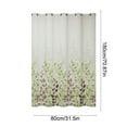 thumbnail image 3 of Vfedsrsge Green Leaf Printed Polyester Shower Curtain - Water-Repellent, Mold-Resistant, Soft Fabric, Easy Install with 6 Hanging Rings, 31.5x70.87 Inch for Bathroom Hotel Dorm, 3 of 6