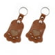 thumbnail image 1 of Methold 2 piezas, llaveros de almacenamiento, llaveros con forma de pata de gato, cadenas de regalo para mascotas, material suave y para Memoriales de mascotas marrón oscuro, 1 of 6