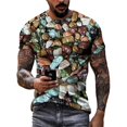 thumbnail image 1 of Mode Hip Hop Parodie T-shirt Graphique Imprimé 3D Galet Tendance Décontractée pour Hommes Col Rond Manches Courtes Qualité, 1 of 5