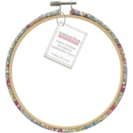 UPC: 0088677763466 | Dimensions Fabric-Covered Embroidery Hoop 6  Round-Cottage Core