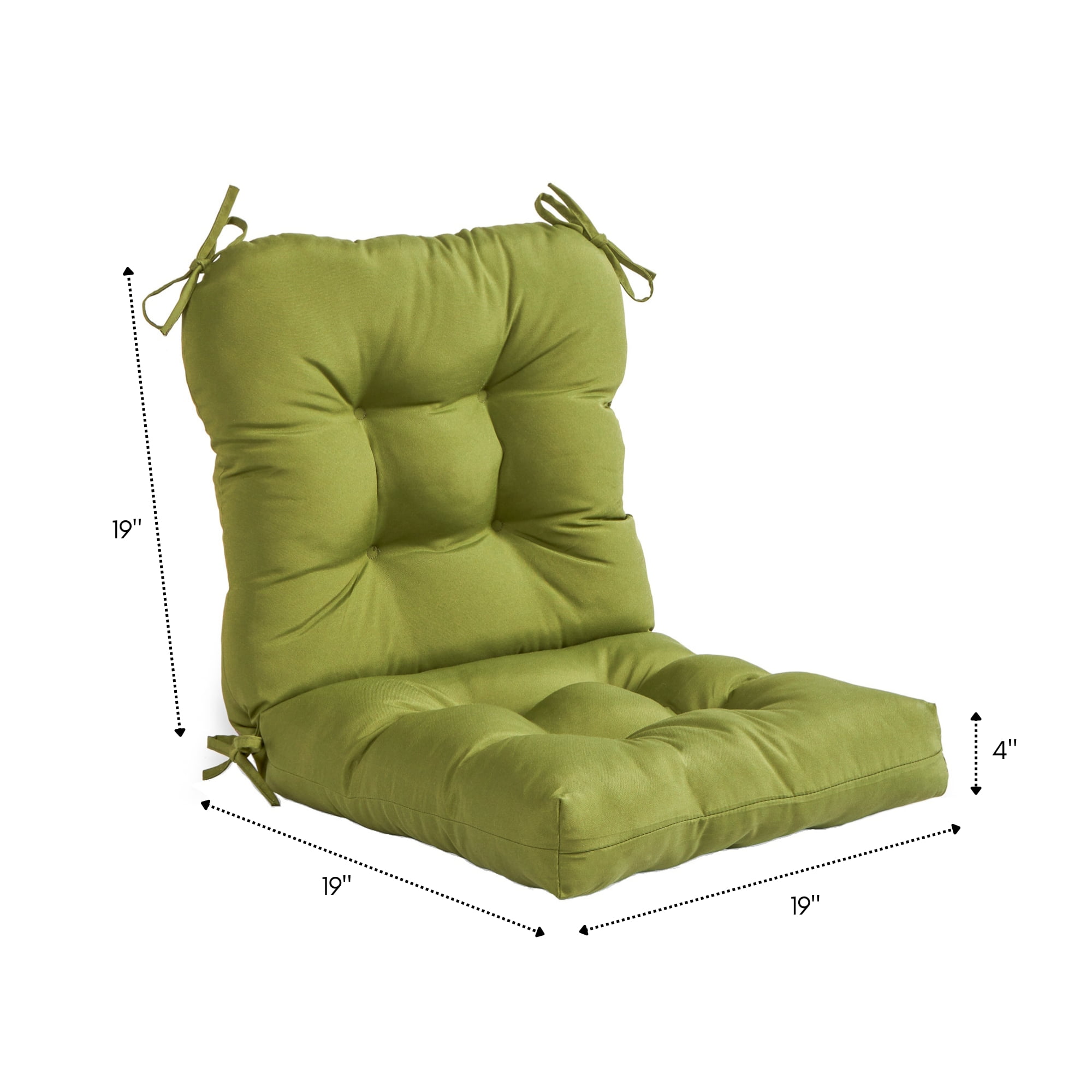 Greendale Home Fashions Hunter Green Outdoor Dining Chair Cushion (2-Pack)