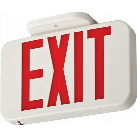 Lithonia Lighting Contractor Select Switch with Hardwired LED Exit Sign, White, Red & Green