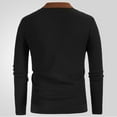 thumbnail image 5 of Zynviq Single Breast Mens Sweater Black Slim Long Sleeve Color Block Sweaters Fall Sweaters Men L, 5 of 6