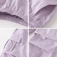 thumbnail image 4 of HOMADLES Cargo Pants for Girls Parachute Baggy Elastic Waist Multiple Pockets Cargo Pants Purple 10 T, 4 of 5