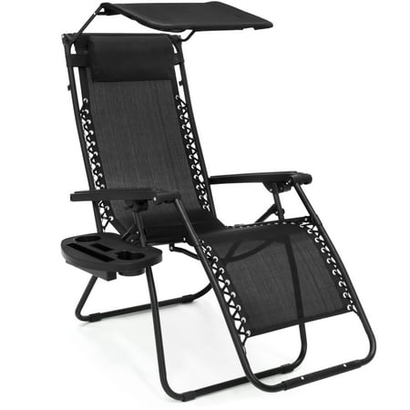 Best Choice Products Zero Gravity Chair w/ Canopy Shade & Magazine Cup (Best Price Tanning Reviews)