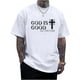 thumbnail image 1 of God is Good Shirt Christian Jesus Cross T Shirts for Men Religious Faith Inspirational Vintage Oversized Graphic Tees, 1 of 6