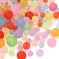 thumbnail image 4 of 80G 4 Styles Transparent Acrylic Ball Beads Frosted Style Round Mixed Color 6~12mm Hole: 1~2mm 20g/style, 4 of 6