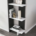 thumbnail image 6 of Alice 67" 5-Shelf Corner Bookcase, Black, 6 of 8