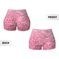 thumbnail image 6 of Yiaed Pink Glitter Print Women's Athletic Shorts Running Shorts Sporty Short High Waisted Elastic Workout Shorts for Yoga Gym Running & Sports -Medium, 6 of 8
