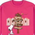 thumbnail image 2 of Peanuts - Summer Edition - Snoopy Looking for a Destination on Sign - Men's Crew Neck Fleece Pullover, 2 of 4