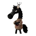 thumbnail image 1 of Llavero de caballo de peluche, suave y lindo colgante de caballo de dibujos animados en suéter, amuleto de mascota del año del caballo con llavero para mochila, bolso, decoración de llaves de coche, 1 of 8