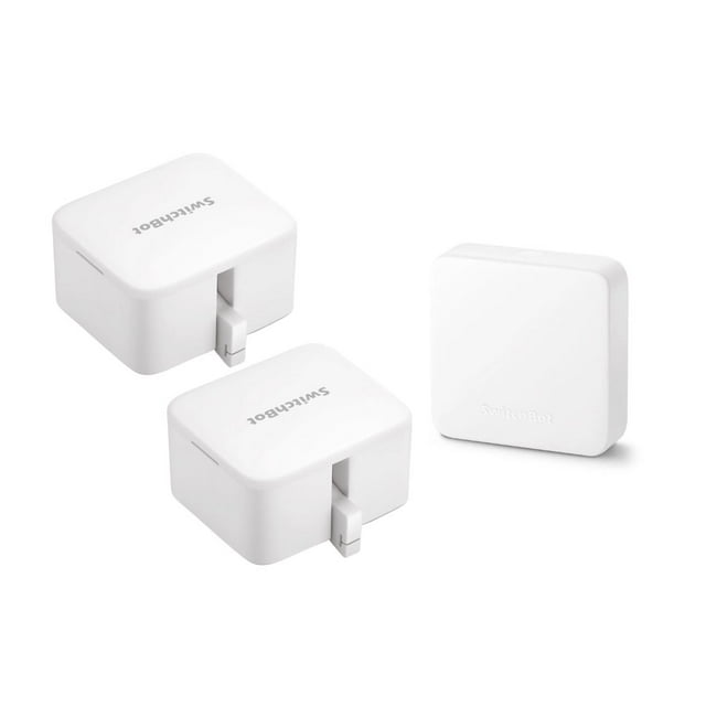 SwitchBot Bot (2pcs) and SwitchBot Hub Mini| Smart Switch Button Pusher - No Wiring, Wireless App or Timer Control, Compatible with Alexa, Google Home, IFTTT, White