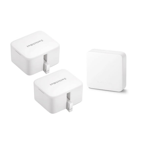 SwitchBot Bot (2pcs) and SwitchBot Hub Mini| Smart Switch Button Pusher - No Wiring, Wireless App or Timer Control, Compatible with Alexa, Google Home, IFTTT, White