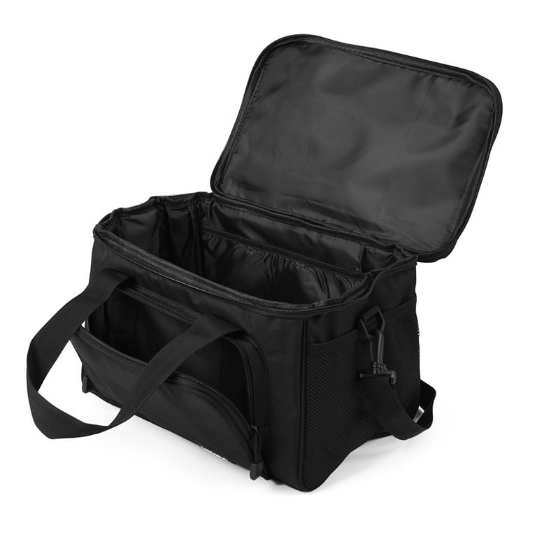 Lixada Portable Multifunctional Canvas Fishing Shoulder Bag Pack Fishing Tackle Bag Fishing Lure Reel Bag Pouch Case, Size: 40, Black