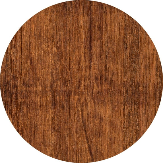 Ahgly Company Indoor Round Oriental Orange Modern Area Rugs, 6' Round