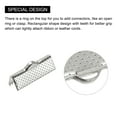 thumbnail image 5 of Uxcell Ribbon Crimp Clamp Ends, 20mm Bookmark Pinch Cord End Clasps for DIY Silver Tone 300Pack, 5 of 6