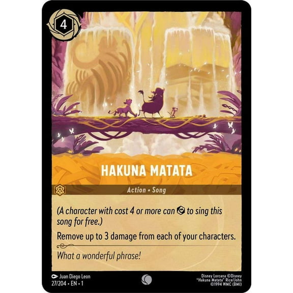 Disney Lorcana The First Chapter Common Hakuna Matata #27