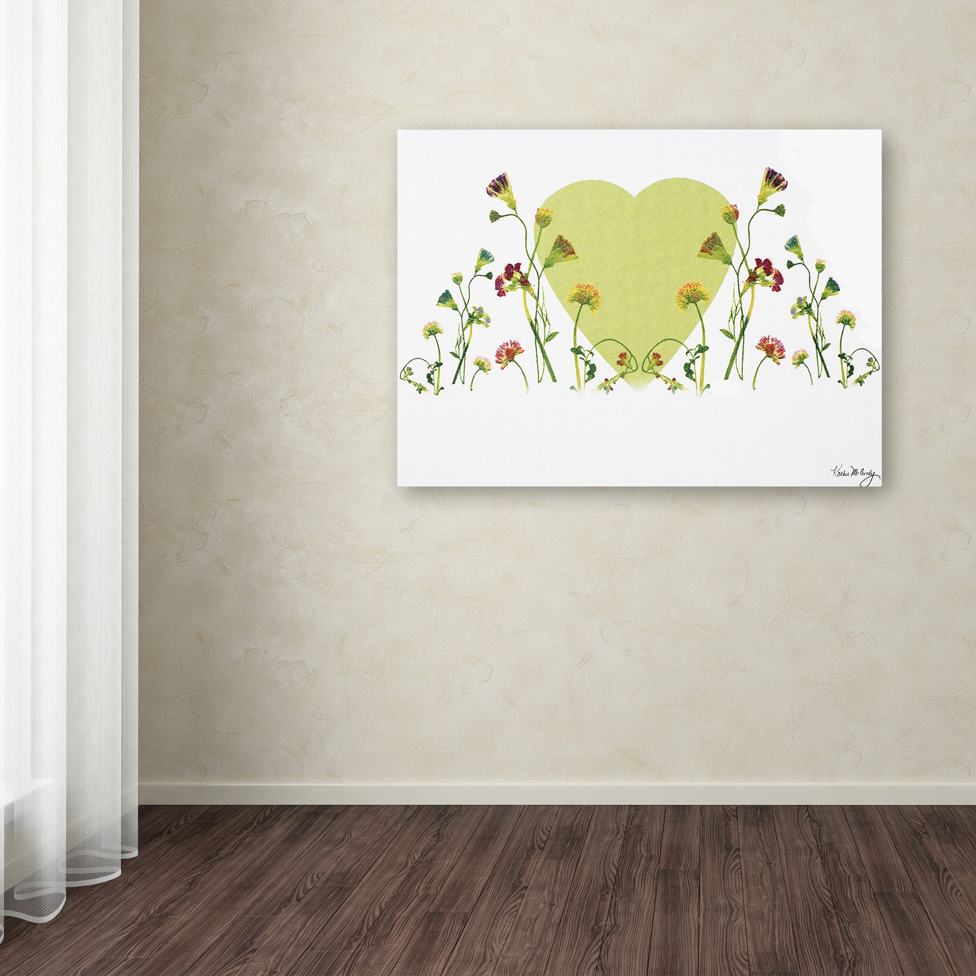 Trademark Global Kathie McCurdy 'The Heart is a Glorious Machine' Canvas Art (KM004-C1824GG)