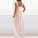 thumbnail image 4 of Vestidos divididos con dobladillo y cuello halter sin espalda para adelgazar sólidos de verano para mujer Fridja  bnh1423, 4 of 9
