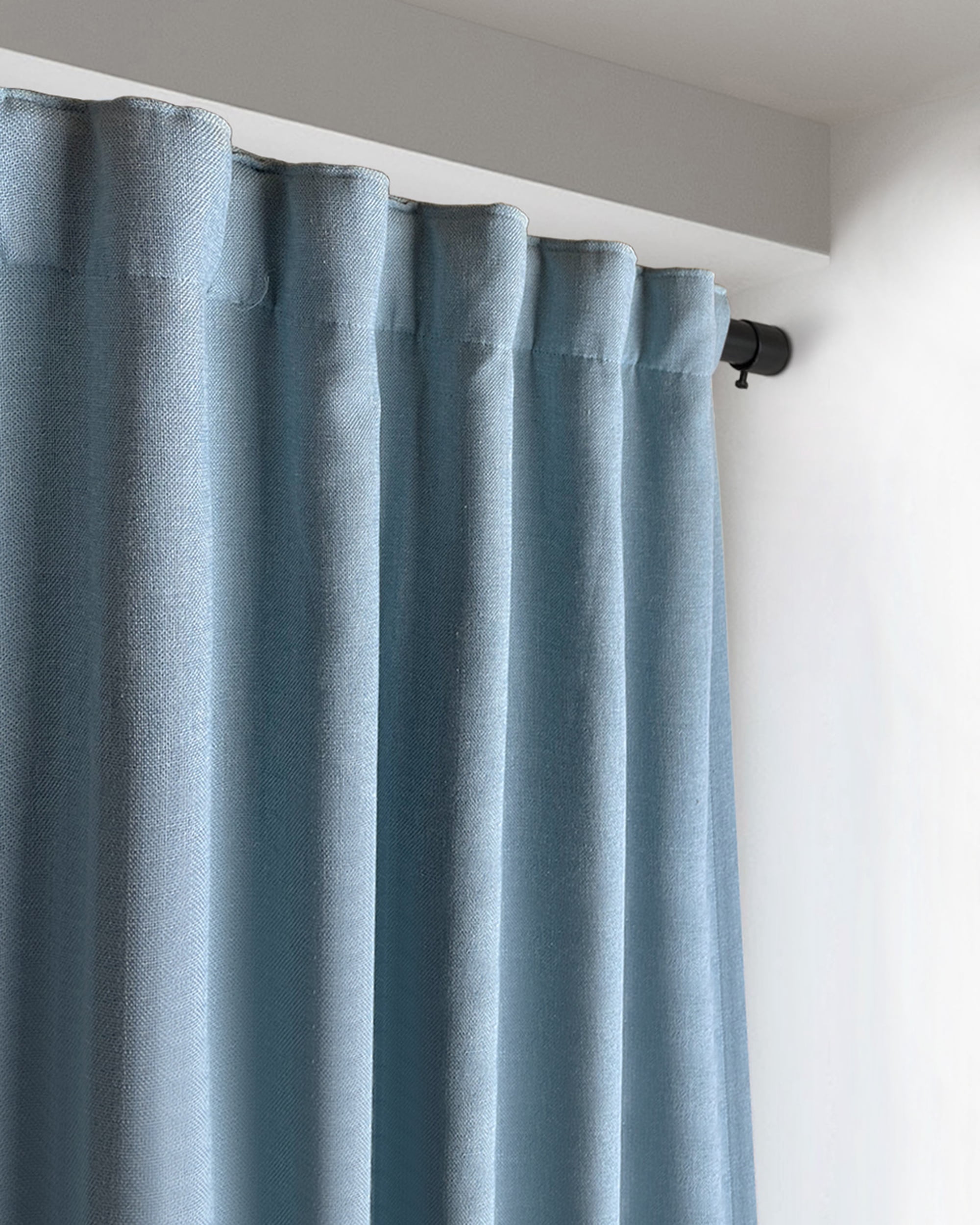 Lumi 1" Condo Single Curtain Rod, 23-120", Black