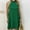 Green, variant on XWSHYW Womens Clothes Sexy Sleeveless Loose Fit Beach Mid-Length Dress Fashion Solid Color Crew Neck Holiday Party Dresses