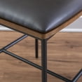 thumbnail image 4 of Linon Ryder Counter Stool Espresso Faux Leather Padded Seat Steel Frame in Black, 4 of 13