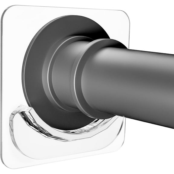 Adhesive No Drilling Shower Curtain Rod Holder,Rodless Shower Curtain Hanger