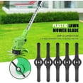 thumbnail image 2 of Plastic Edger Blade,10 Pcs,replace For Cordless Grass Trimmer Tool Setblack, 2 of 5