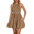 thumbnail image 1 of Icvfdpl Robes pour Femmes Invitées de Mariage, Robe Moulante Sans Manches Mini Smockée Ligne A Confortable Robe d'Été Florale pour Femmes,m, 1 of 5