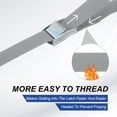thumbnail image 4 of 1" x 13 ft Lashing Strap with Buckles, 2 Pcs Cam Buckle Tie Down Straps Cinch Straps Up to 551 lbs, Gray, 4 of 6