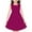 Watermelon Red, variant on MKOSPLRT Girls Summer Dresses Sleeveless Crewneck Midi Dress Basic Solid Coloe Party Dress Flowy Wedding Knee Length Dresses 4-14 Years