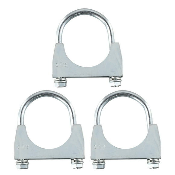 Heavy Duty U Bolt Clamps Saddle Type Anti-Corrosion 3 Pack Muffler Clamps 1.57In(40Mm)