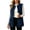 Navy, variant on Fenkoxk Womens Winter Casual Jacquard Fleece Sweater Vest Round Neck Open Front Sleeveless Lightweight Coat with Pockets